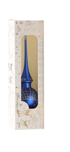 Christmas tree topper (finial) in garnet (dark blue)