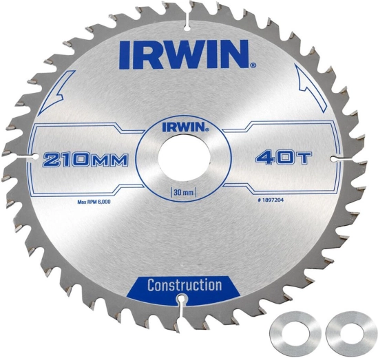 Zāģa asmens IRWIN 210 mm, 40 zobi, ATB kokam
