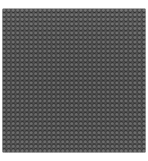 SLUBAN pamatne 32×32, pelēka (savietojama ar LEGO)
