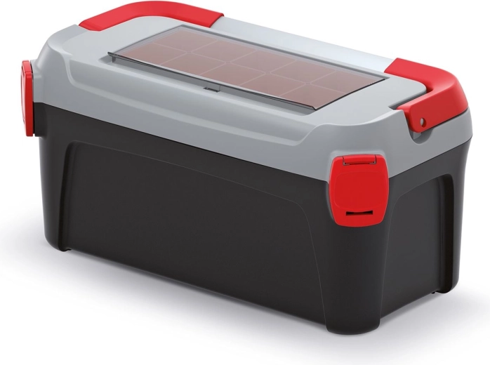 Instrumentu kaste ar metāla rokturi SMART 50 cm, organizators vākā