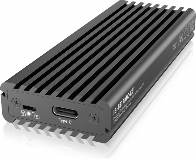 Ārējais alumīnija korpuss M.2 NVMe un SATA SSD ar USB‑C 10 Gb/s – ICY BOX