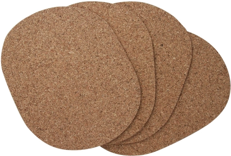 Komplekts: 4 ovāli korķa paliktņi 40 × 29 cm