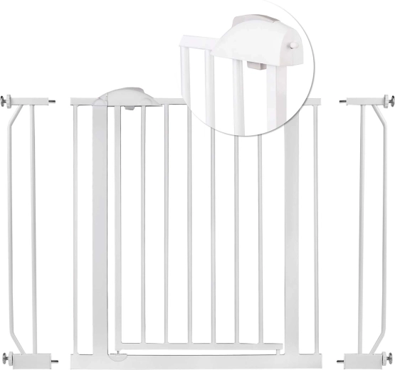 Balta drošības barjera NUKIDO durvīm un kāpnēm 75–105 cm