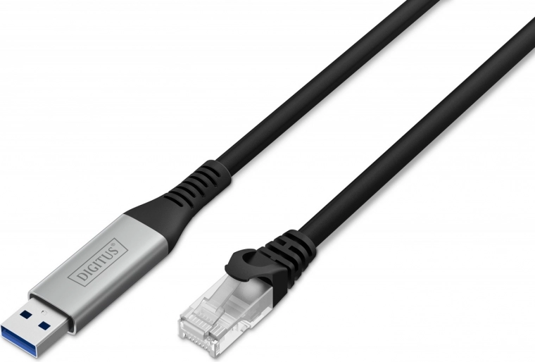 USB-A to RJ45 Cat 6A S/FTP Adapter, 1 Gbit/s, USB 3.2 Gen 1, LSZH, 2 m