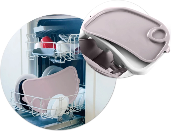 Removable tray with insert, easy to clean quickly