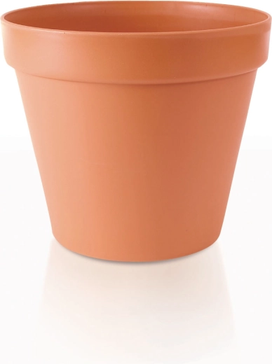 Plastic Flower Pot Glinka 17 cm Terracotta