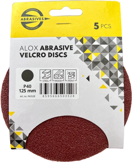 125 mm hook-and-loop sanding discs, grit 100 (5 pcs)