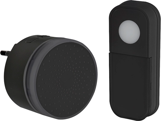Solight wireless mini plug-in doorbell 180 m black (learning code)