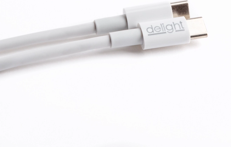 Datu pārraides un uzlādes kabelis USB-C uz USB-C, 1 m, balts