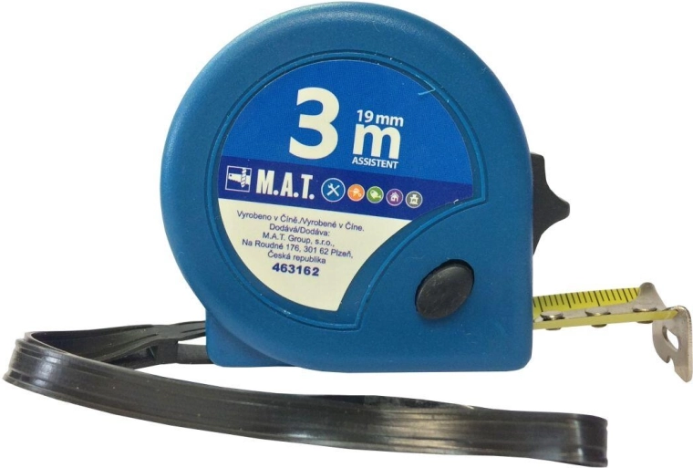 Retractable tape measure 3 m x 19 mm Assistente