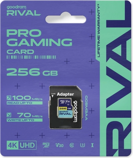 Goodram RIVAL microSDXC karte 256 GB UHS-I V30 U3 C10 100/70 MB/s
