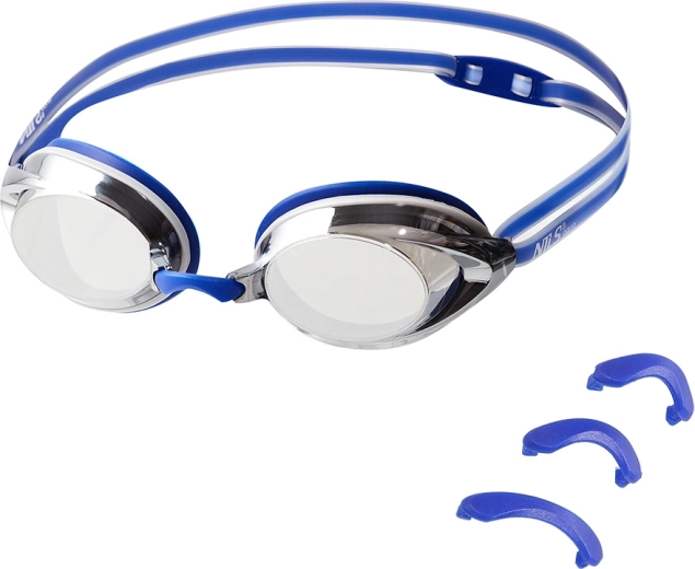 Peldbrilles NILS Aqua Racing zilas