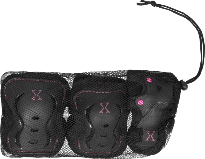 NILS Extreme H320 Protective Gear Set for Roller Sports (Black-Pink) – S