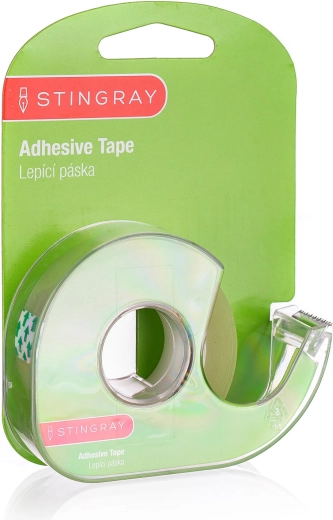 Līmēšanas lente 18 mm × 33 m ar dispenseri, caurspīdīga