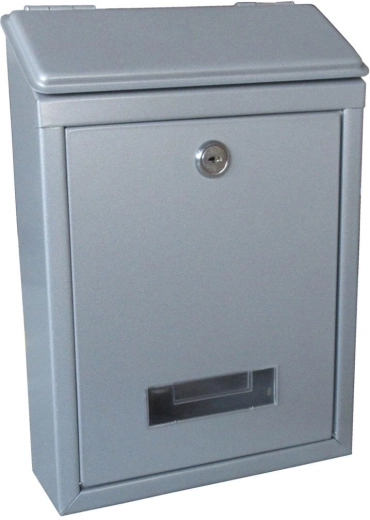 Gray mailbox 210 × 300 × 60 mm made of galvanized steel