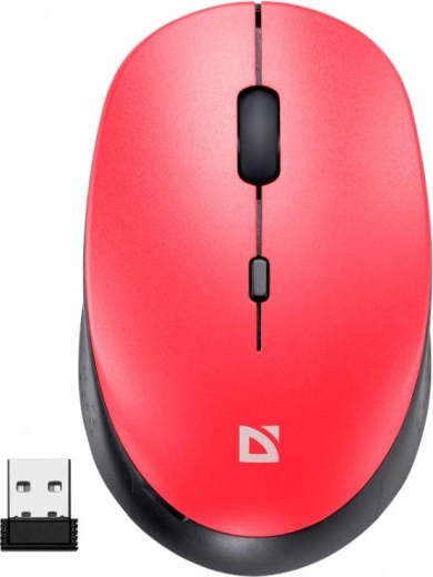 Bezvadu klusā pele Defender Auris MB-027 – Sarkana