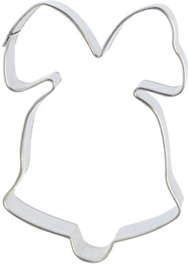 Cookie cutter bell with bow 7 cm