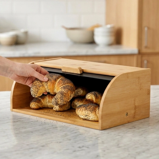 Spacious bread storage