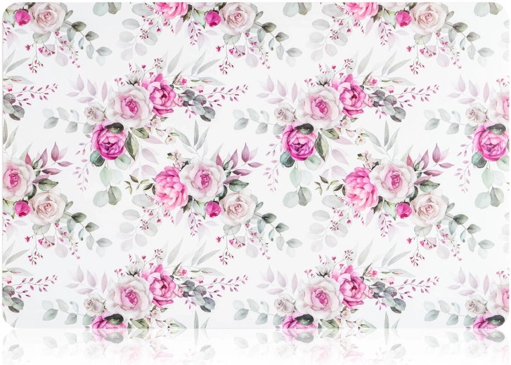 Plastic Placemat Roses 43 × 28 cm
