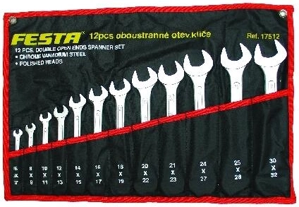 Set of Open-End Wrenches 6–32 mm, 12 pcs FESTA