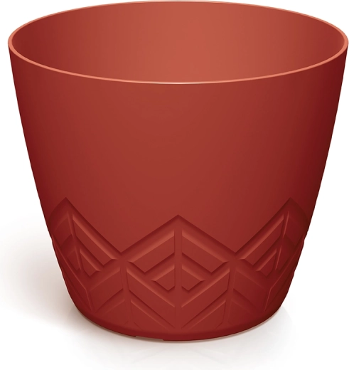 puķu pods Areco 15,8 cm retro sarkans plastmasas