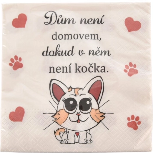 Cat Home napkins 33 × 33 cm, 20 pcs