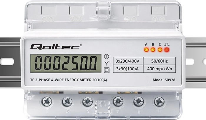 LED indikācija ar impulsa konstanti 400 imp/kWh