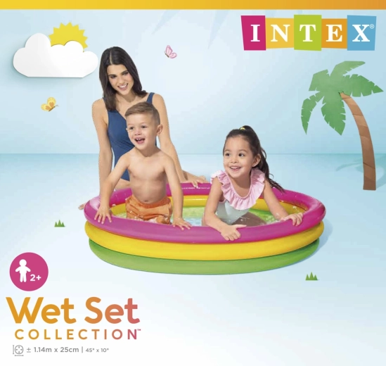 Intex bērnu piepūšamais baseins 147 × 33 cm ar trim gredzeniem