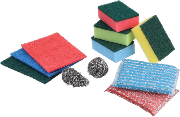 Set of dishwashing sponges 11 pcs – mixed types