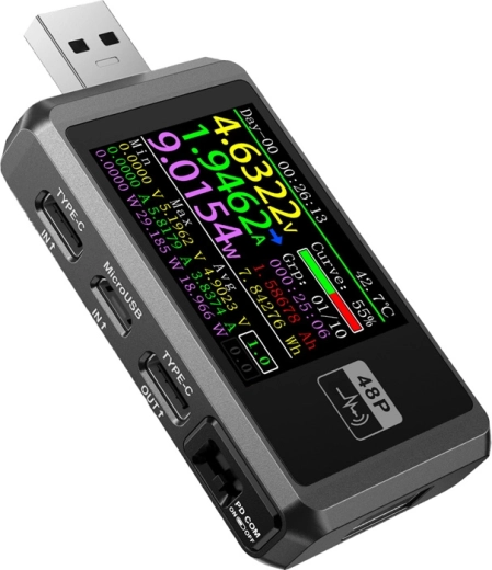 FNIRSI FNB48P USB Port Tester Black
