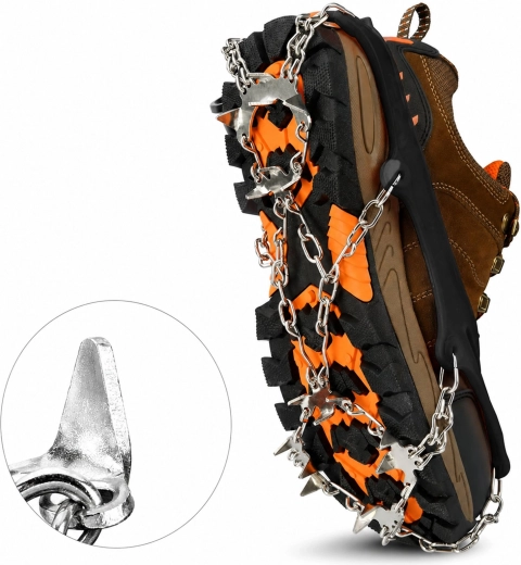 19 stainless steel spikes for better grip