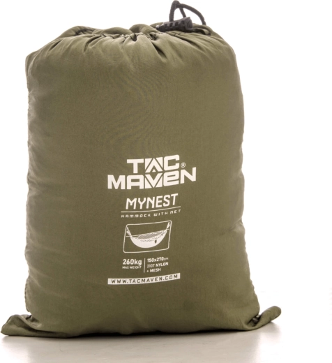 Piekaramais tīkls ar moskītu tīklu PENTAGON Mynest, melns