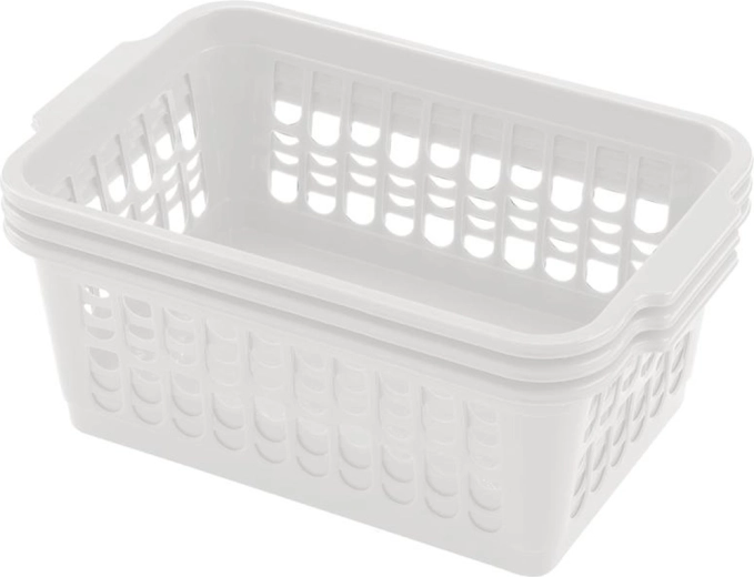 Plastmasas groziņi HEIDRUN 30 × 19,5 × 13 cm, komplekts 3 gab., krāsu mikss