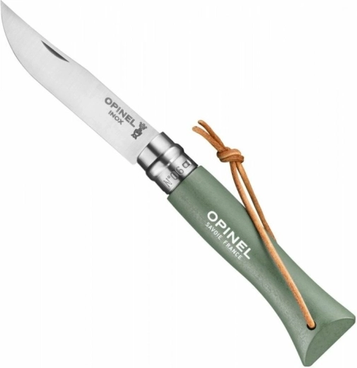 Opinel N°06 Trekking kabatas nazis, salvijas zaļš, 7 cm