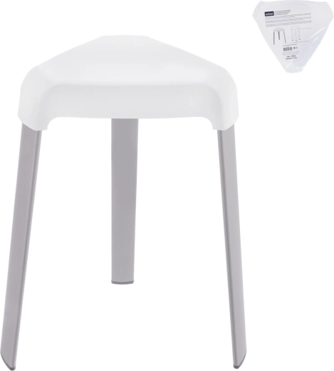Plastic and aluminum stool