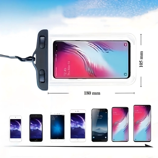 Universāls ūdensnecaurlaidīgs maciņš telefonam un naudai