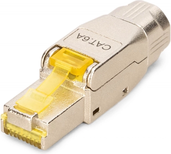RJ45 connector Cat. 6A STP for 10GbE and PoE++, tool-free metal, AWG 22–27