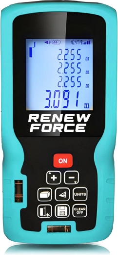 Renew Force Laser Distance Meter with a Range of 50 m