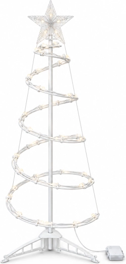 Spirālveida LED Ziemassvētku eglīte ar zvaigzni, 94 cm