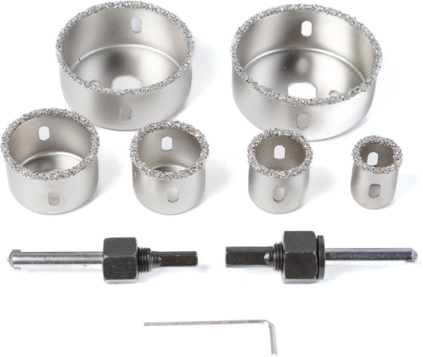 Volframa karbīda kroņzāģu komplekts 22–73 mm