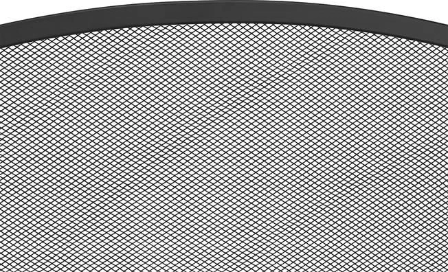 Fine steel mesh and matte black finish