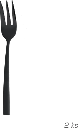 Stainless Steel Dessert Forks Black, 2 pcs