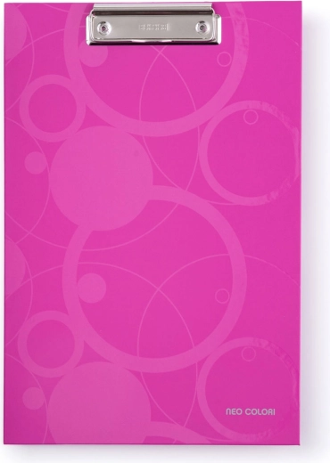 Writing pad with metal clip NEO COLORI pink