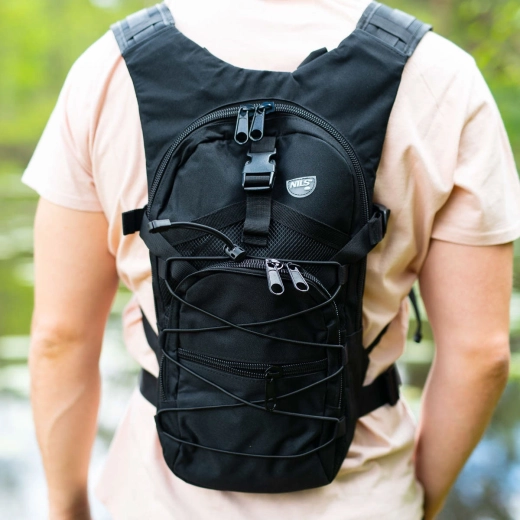 Hydration bladder ready with easy hose routing