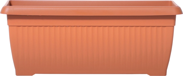 Plastmasas balkona kaste Terra 60 cm terakotas krāsā