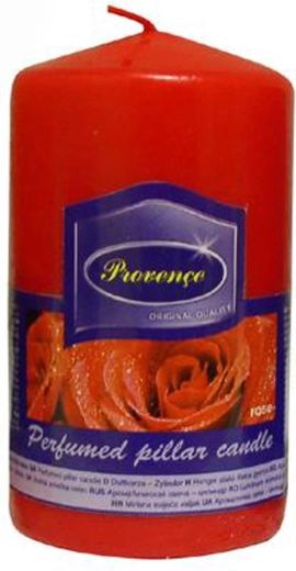 Paraffin scented pillar candle Rose 6 × 11.1 cm
