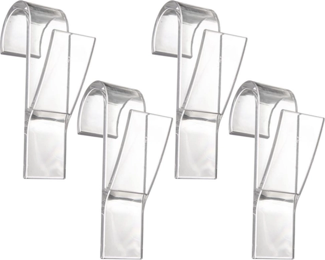Transparent radiator hooks, set of 4