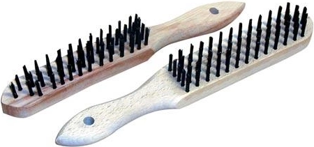 Hand wire brush with plastic handle, 5 rows – KART