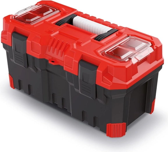 Plastic tool box TITAN PLUS, red, 55 × 28 × 27 cm