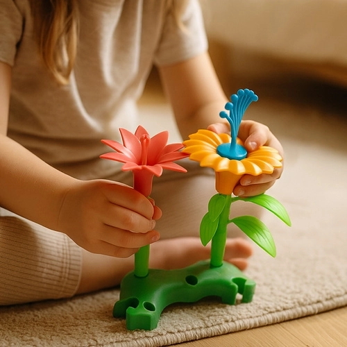 Creating 3D flower compositions